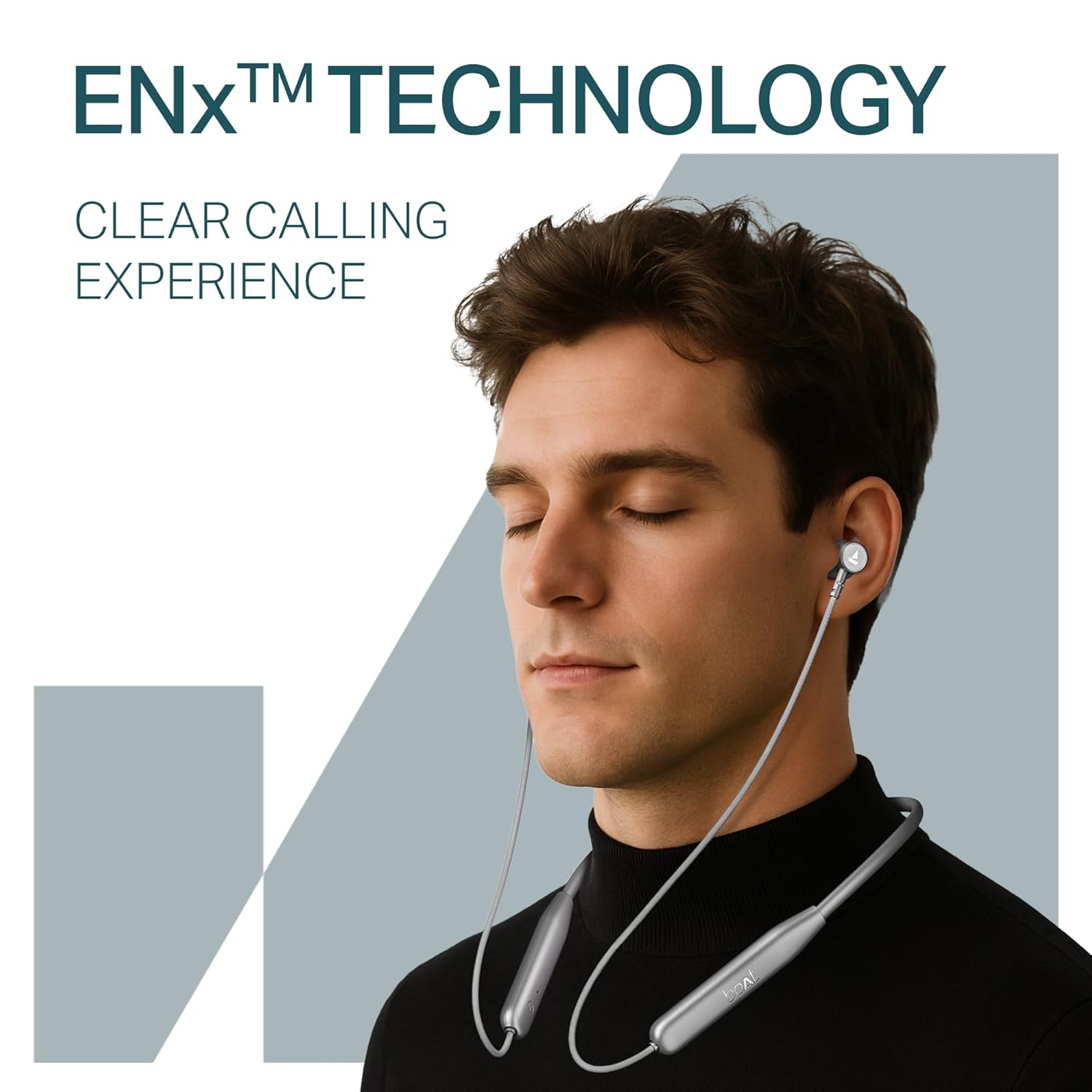 boAt 2025 Launch Rockerz 113, 40H Battery, Dual Pair, Fast Charge, ENx Tech, Stream Ad Free Music via App Support, Magnetic Buds, Bluetooth Neckband, Wireless with Mic in Ear Earphones (Ash Grey) - Image 3