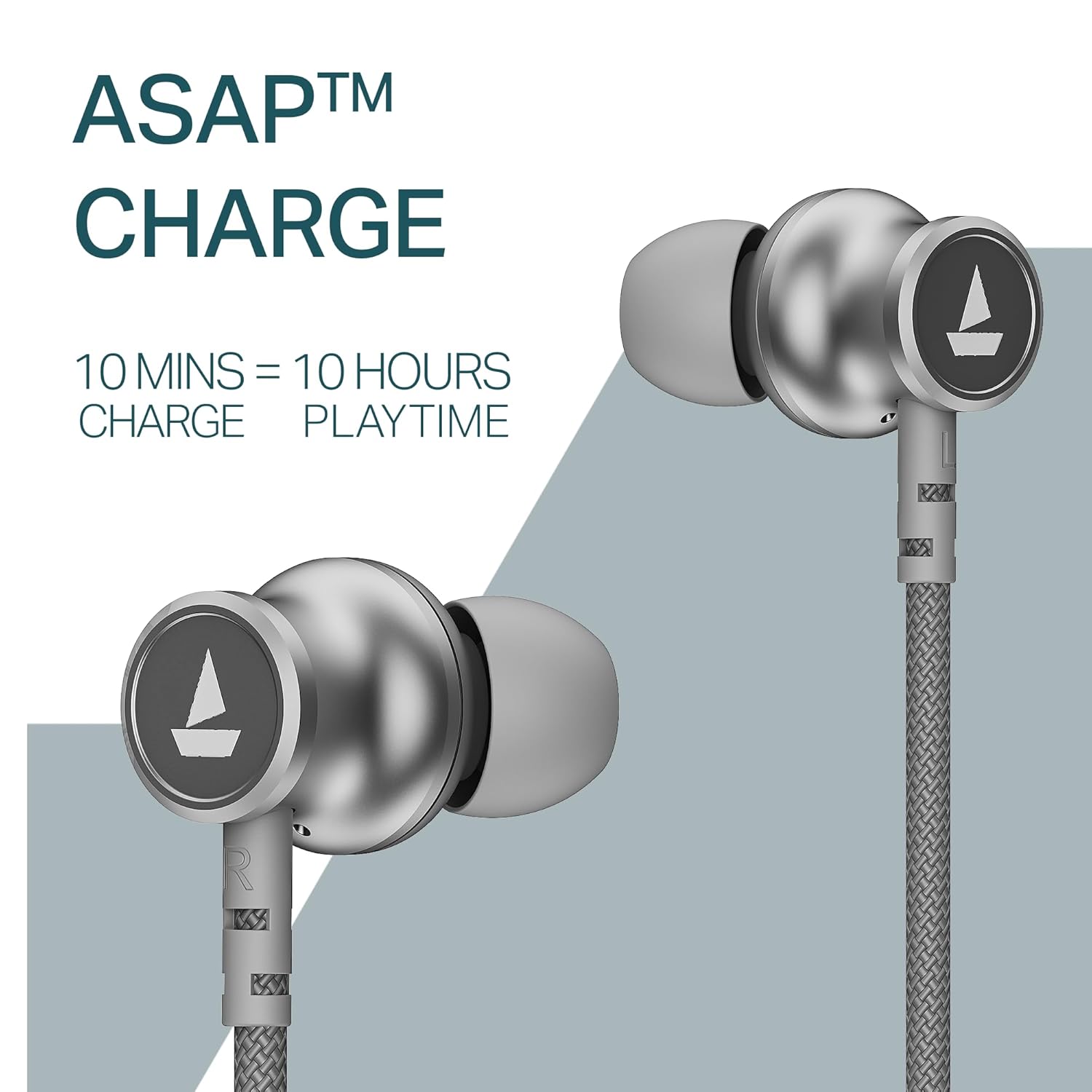 boAt 2025 Launch Rockerz 113, 40H Battery, Dual Pair, Fast Charge, ENx Tech, Stream Ad Free Music via App Support, Magnetic Buds, Bluetooth Neckband, Wireless with Mic in Ear Earphones (Ash Grey) - Image 6